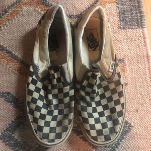 Checkerboard Vans Slip-Ons